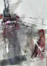 Carolin Meinl, There are Windmills everywhere IV, Aquarell_Papier, 2026
